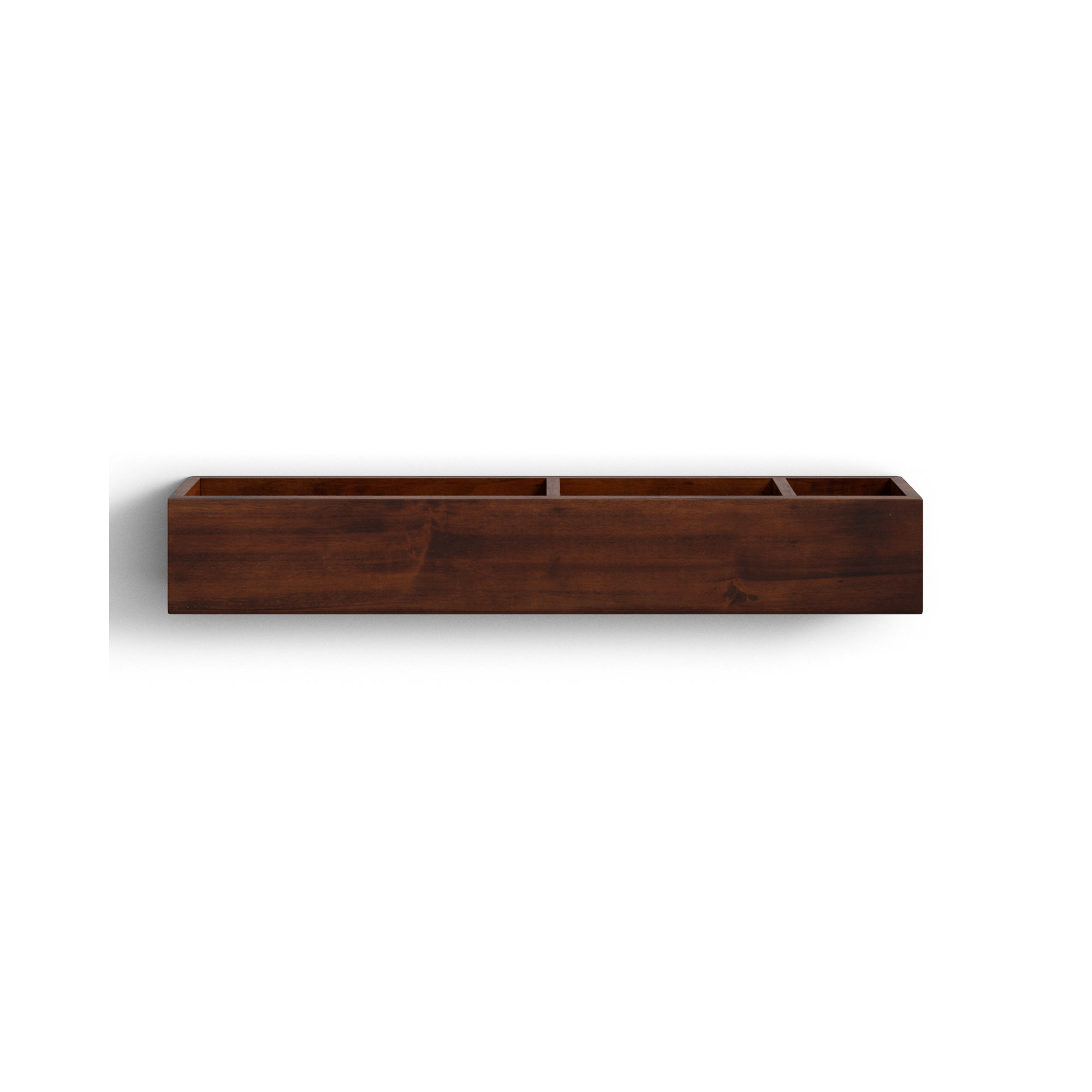 Sabini Wall Pocket Shelf, Walnut Brown