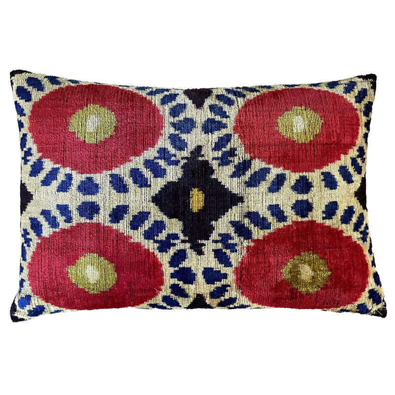 Abrbandi Silk Velvet Hand Loomed Pillow Cover And Insert