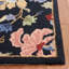 Tapis floral rouge / noir en laine / coton touffeté à la main Chelsea-244313318