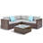 Fardin 5-Person Patio Wicker Sectional Seating Group with Cushions-954987091