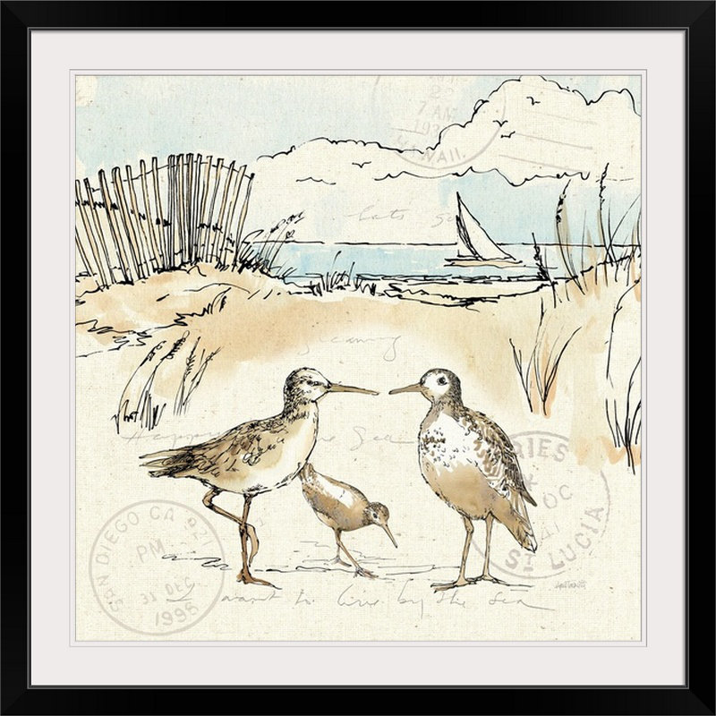 «Coastal Breeze X» Anne Tavoletti, impression, H 24 po x l 24 po x P 1,5 po, Toile