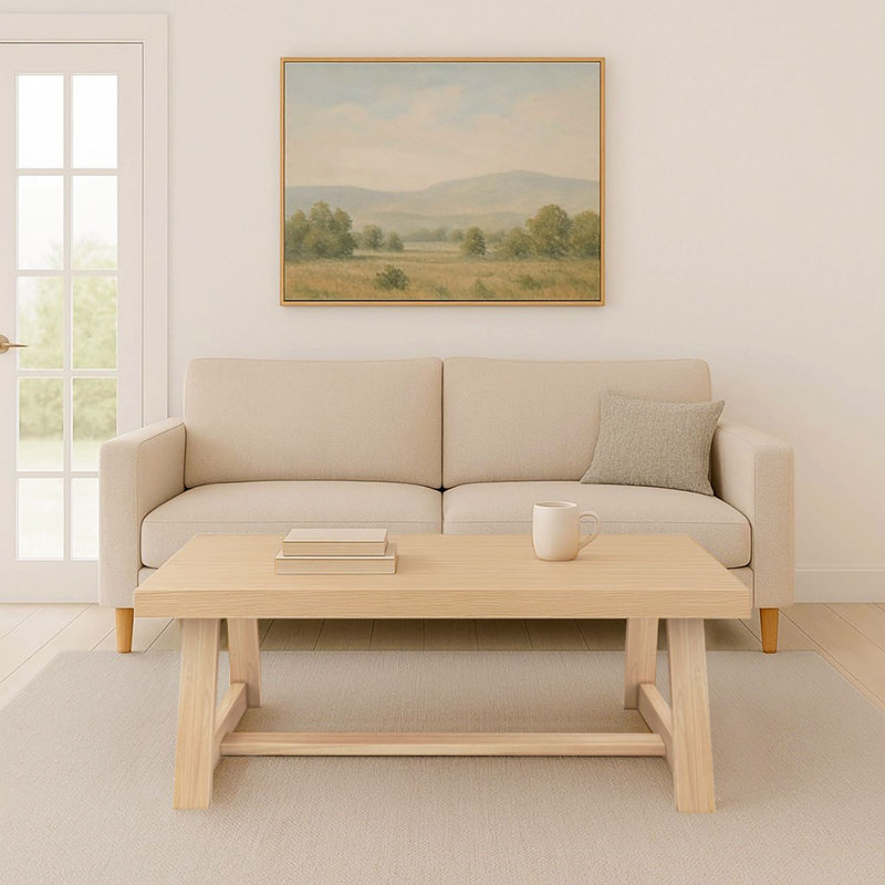 Classic Rectangular Coffee Table (54in x 24in / 1371mm x 609mm), Blonde