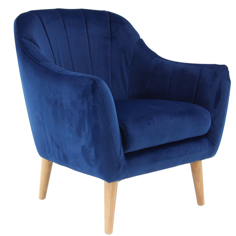 Fabric Tufted  Accent Chair, Blue