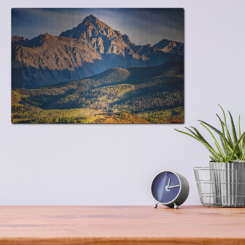 «Dallas Peak» par Rick Berk, art mural en métal, H 12 po x l 16 po