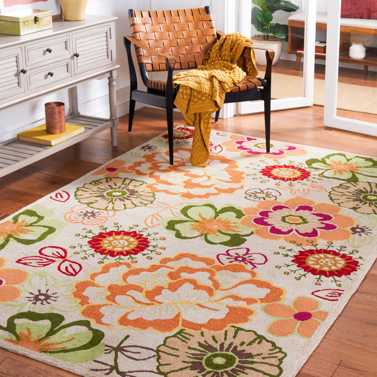 Doyle Hand Hooked Performance Floral Rug
