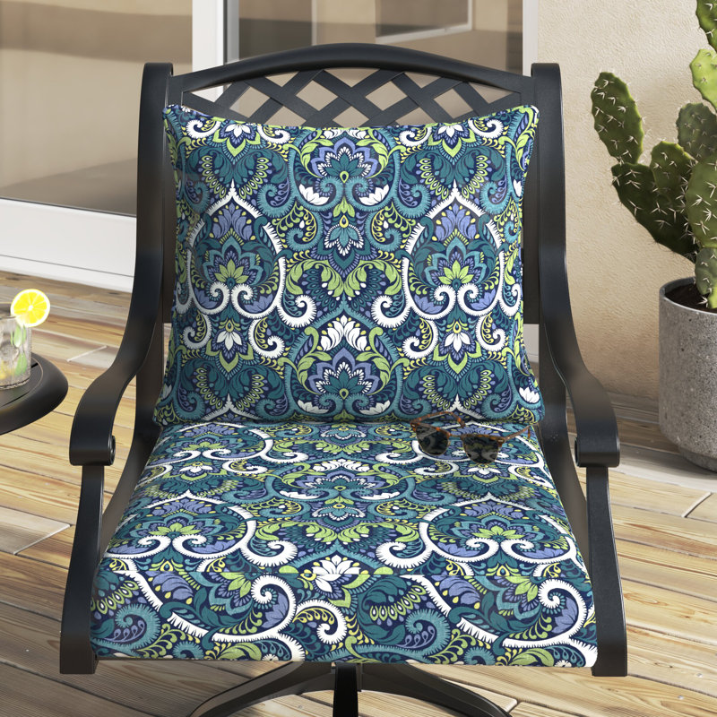 Coussin de chaise longue d'extérieur ARDEN, Bleu, L 21 po x P 38 po