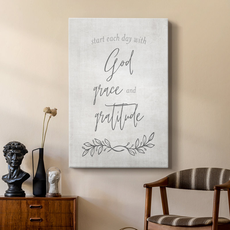God Grace and Gratitude -Custom Wrapped Gallery Cavas