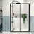 44 - 48" W x 72" H Single Sliding Semi-Frameless Shower Door with 1/4" (6mm) Crystal Clear Tempered Glass-108368234