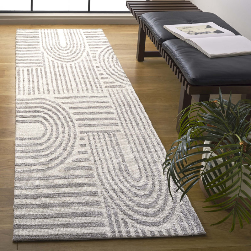 Tapis rayé Izaan Performance Performance, Tapis de couloir 2 pi 3 po x 8 pi