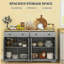 Buffet avec tiroirs de rangement, buffet avec tablettes réglables-1680646291
