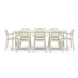 Toní Tablo Outdoor Dining Table Set With Armchairs and Candle Holder