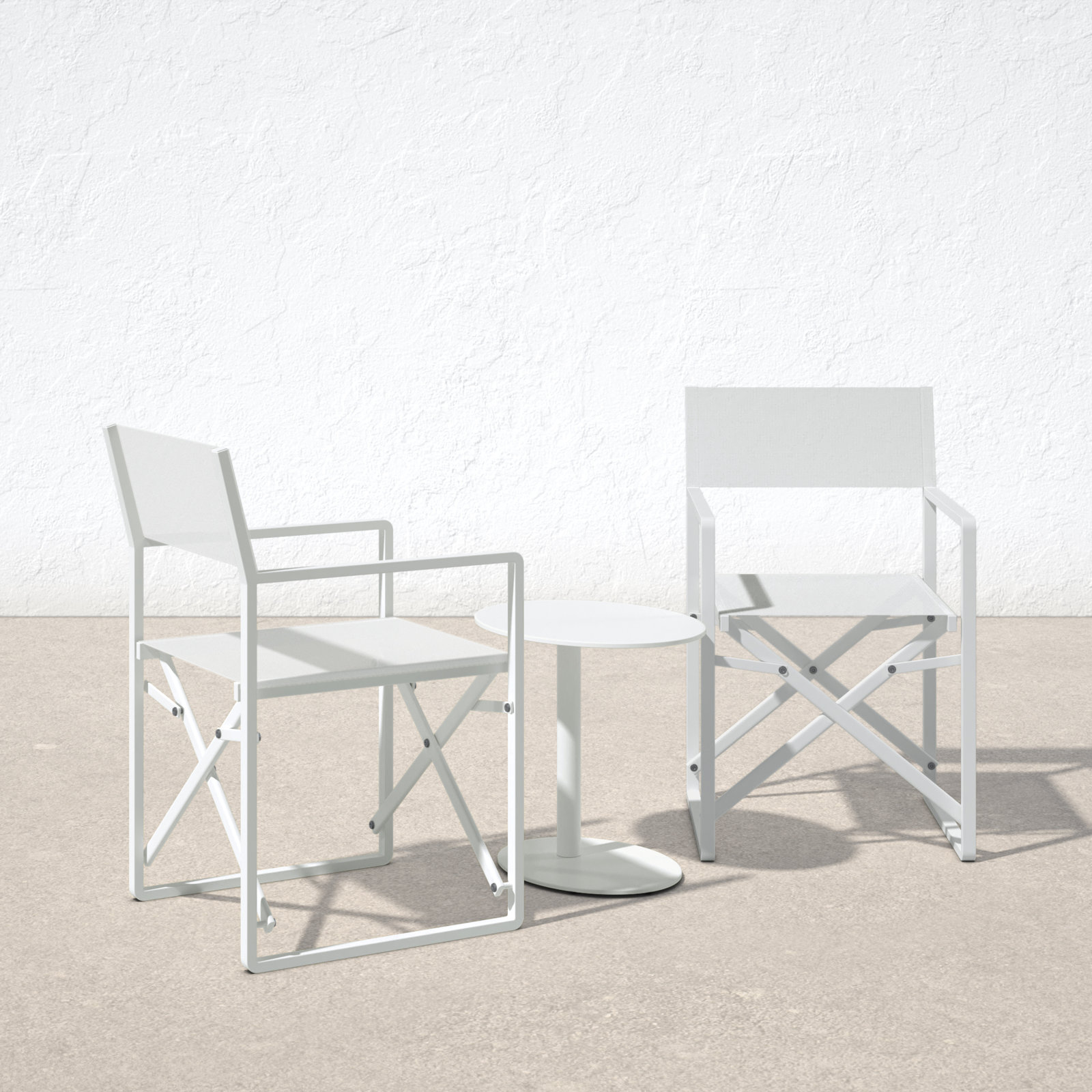 Sunset 15" Patio Bistro Set, White