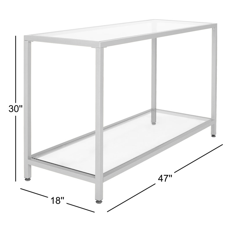 Haye 47'' Glass Top Console Table, Gold