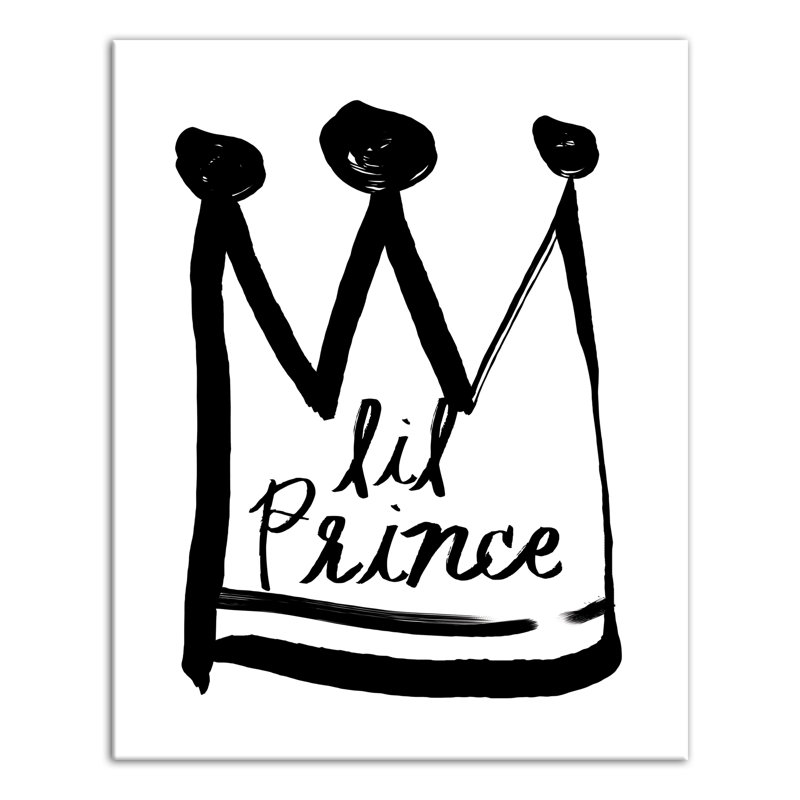 Art sur toile little prince Brewer, Noir, H 20 po x l 16 po x P 1,25 po