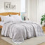 Couverture en duvet et fibre de duvet d'oie, édredon toutes saisons avec bordure en satin - Coquille douce et respirante - à superposer - Lavable à la machine-102305820-102305821