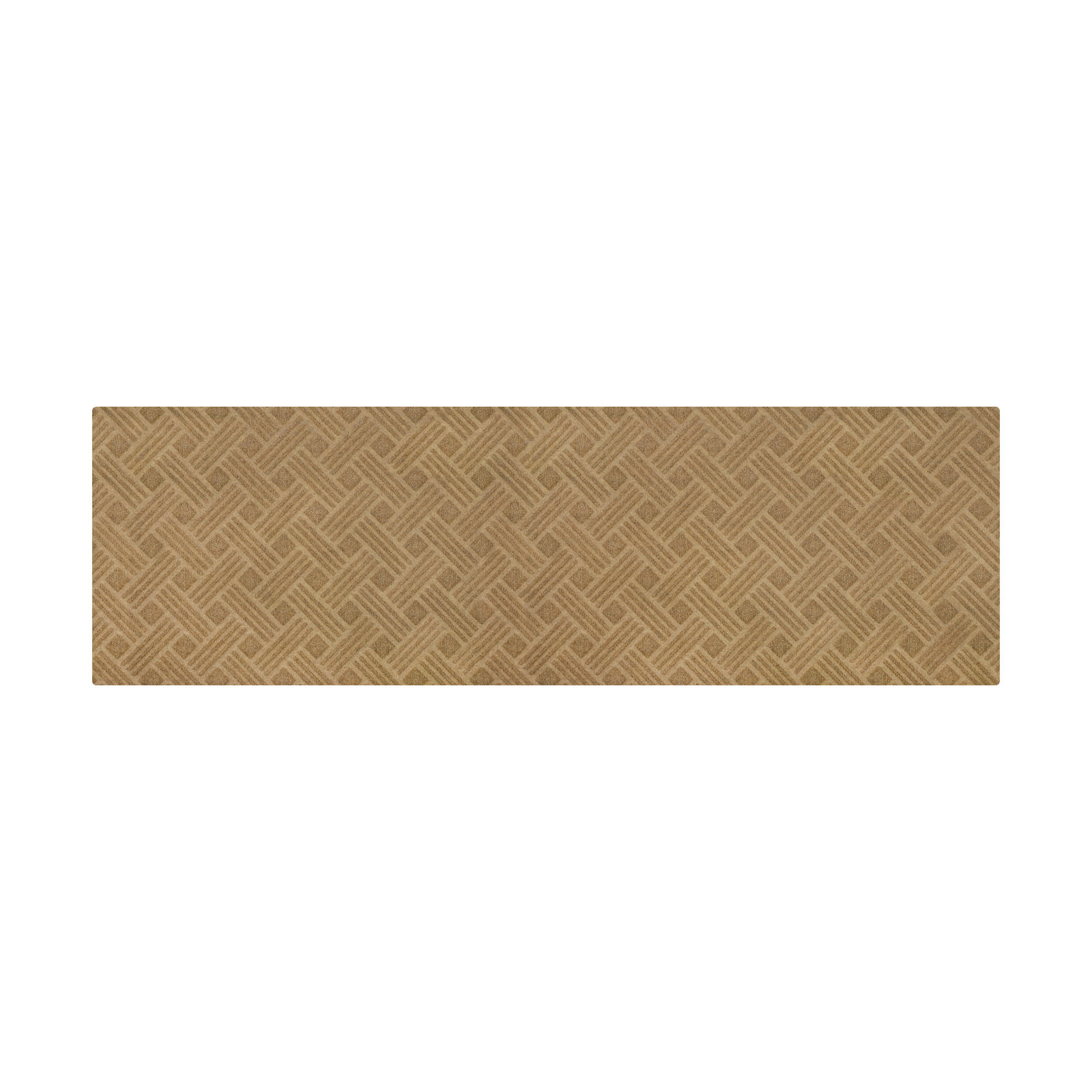WaterHog Luxe Classic Thatch Non-Slip Indoor Outdoor Door Mat, 21.5" W x 70" L, Wheat