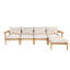 Canapé modulaire en L en bois d'acacia avec coussins 5 pièces Annan