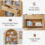 Bibliothèque de rangement arquée 73,6 "