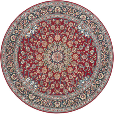 Tapis traditionnel de couleur rouge Tollefson