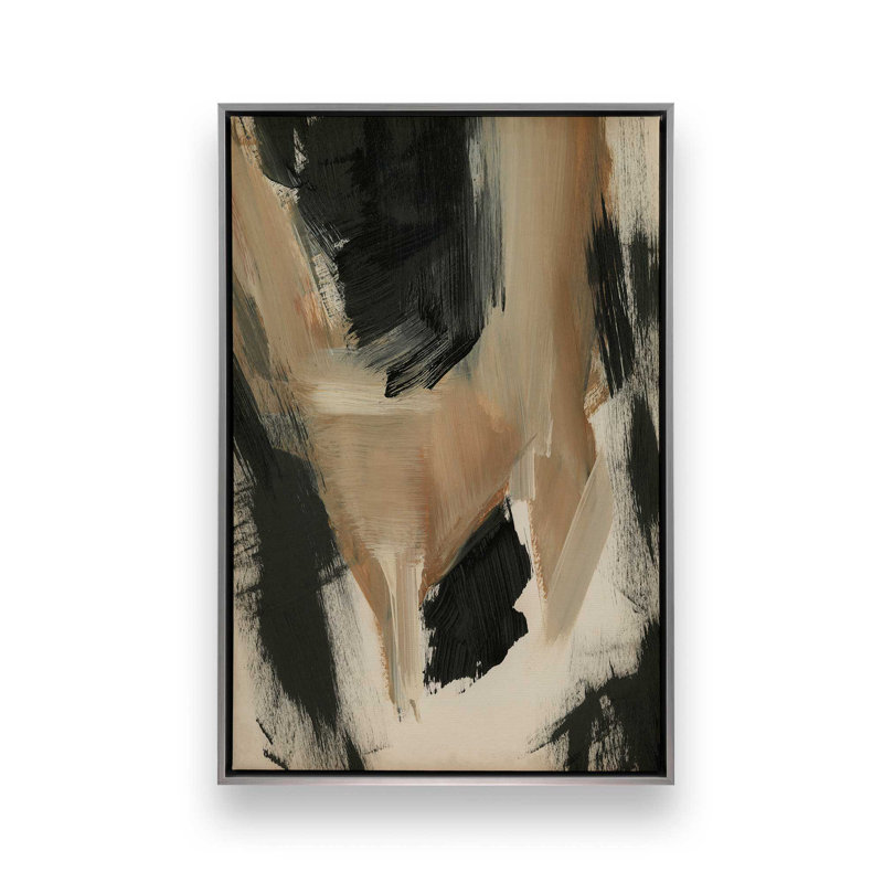 Burnt Ochre Echoes II, reproduction sur toile dans un cadre, H 30,75 po x l 20,75 po, Chrome poli