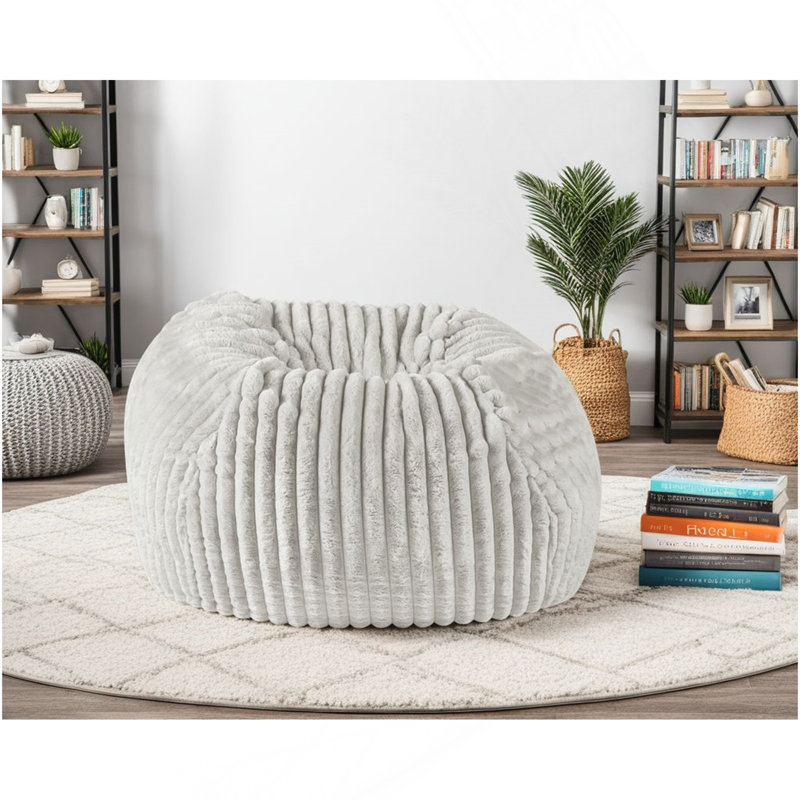 Méridienne 40 po Minky Dove, Polyester blanc