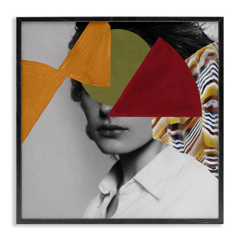 Pop Portrait Obscura, estampe numérique, design par Victoria Barnes, H 17 po x l 17 po, Giclée encadrée noir minuit