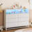 6 Drawer Dresser With LED Light-1539430796