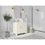 Sonoma 36 In. W X 22 In. D Left Offset Sink Bathroom Vanity In Alabaster With 2 In. Viola Gold Quartz-102861209