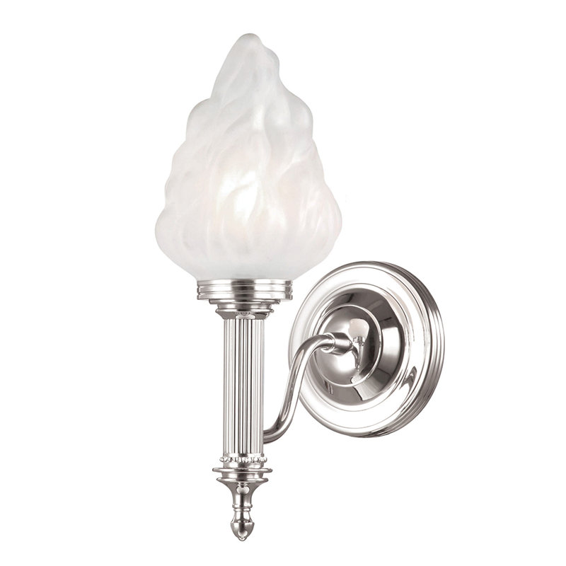 Armed Sconce, Polished Nickel