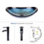 Elecwish 13.8'' Glass Bathroom Sink-136323474-136323475