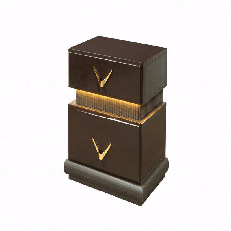 Table de chevet 2 tiroirs, en bois moderne