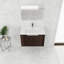 Meuble-lavabo mural moderne avec lavabo en résine élégant et espace de rangement abondant