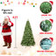 Arbre de Noël en PVC pré-éclairé avec lumières UL, fil mémoire dépliable automatiquement, assemblage facile avec support en métal stable - arbre de Noël artificiel complet-2026813047