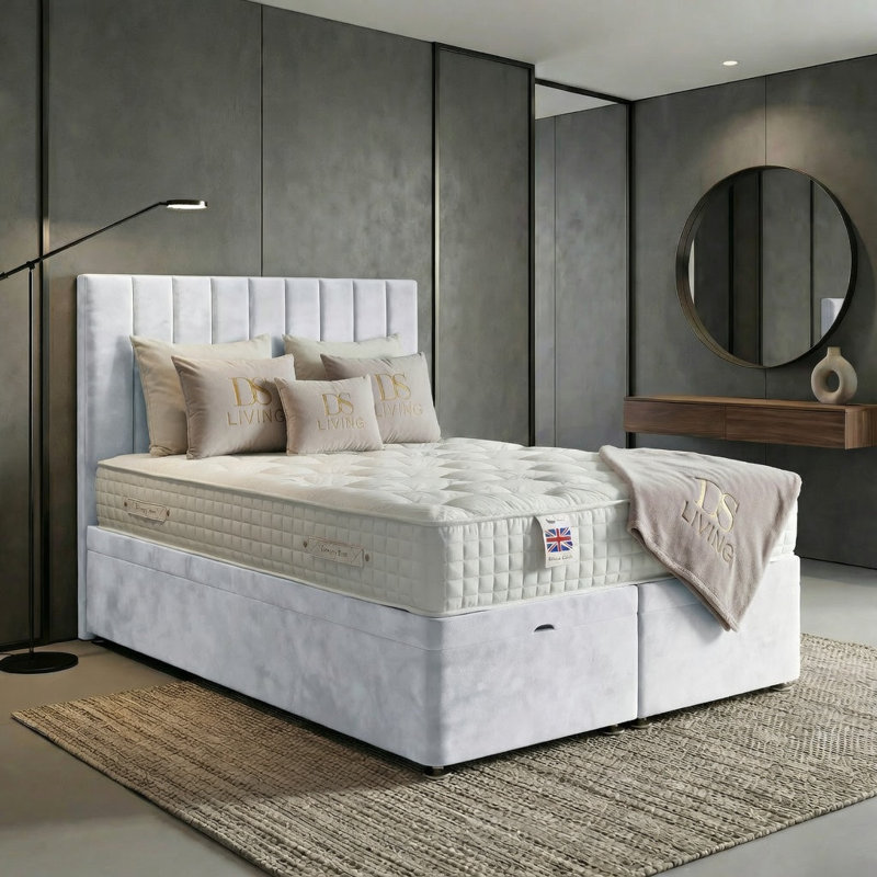 Aether Divan Bed, White, Double