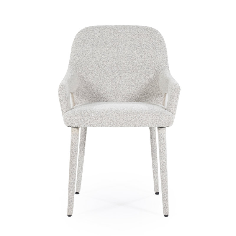 Dining Chair Upholstered Arm Chair, Beige