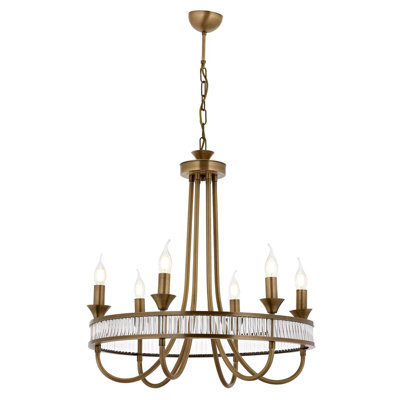 Demps 6 - Light Candle Style Chandelier