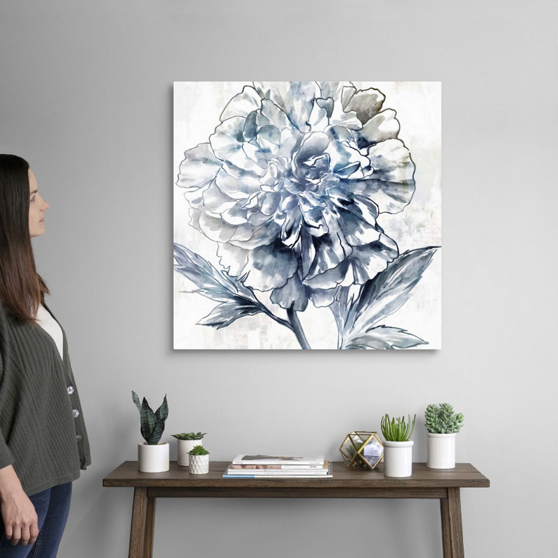 Pivoine japonaise II par Isabelle Z - reproduction d'art, H 30 po x l 30 po x P 1,25 po, Toile tendue
