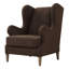Fauteuil d'appoint en tissu brun Nevai