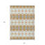 Tapis extérieur lavable à motif géométrique cuivre doré et ivoire 10 pi x 14 pi