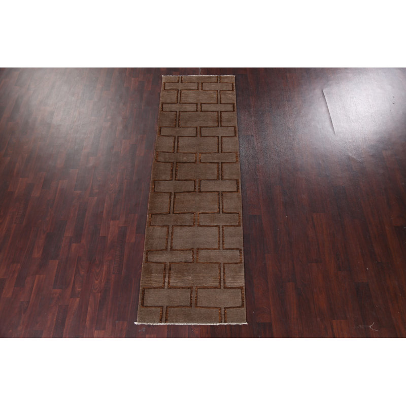 Brown Gabbeh  Runner Rug 3x10