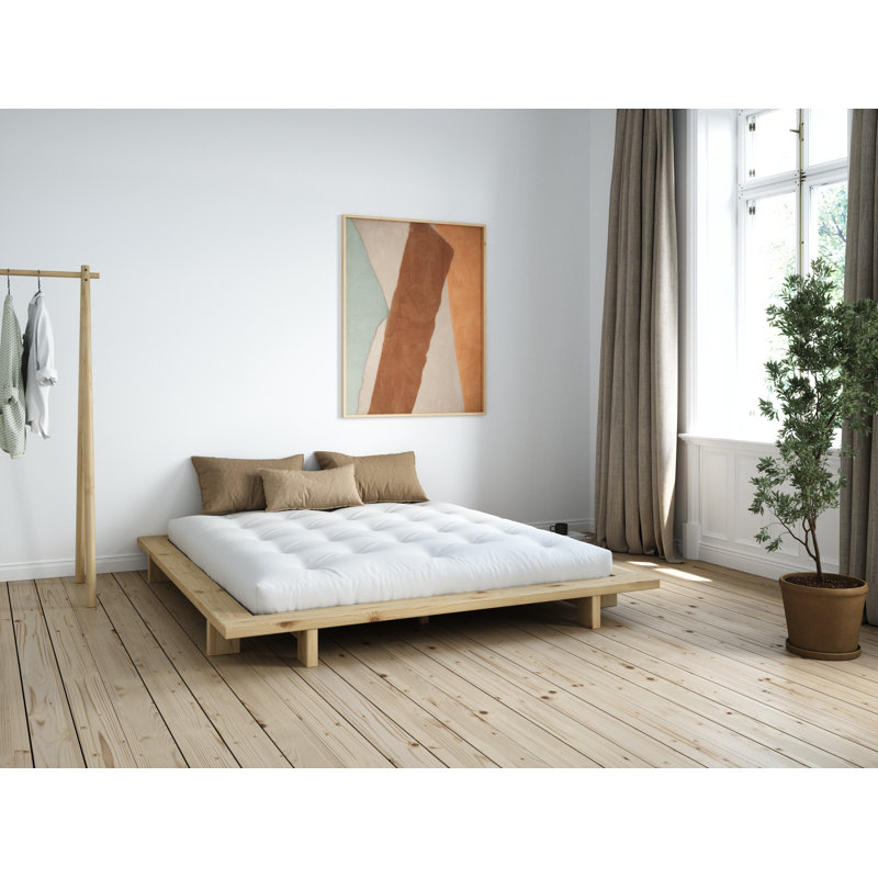 Japan Bed Frame, FSC certified pine wood, Made in Europe, Scandinavian Design, choose your size and color, Unfinished
