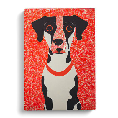 XC1022-1751X Cute Dog Abstract - Wrapped Canvas Print