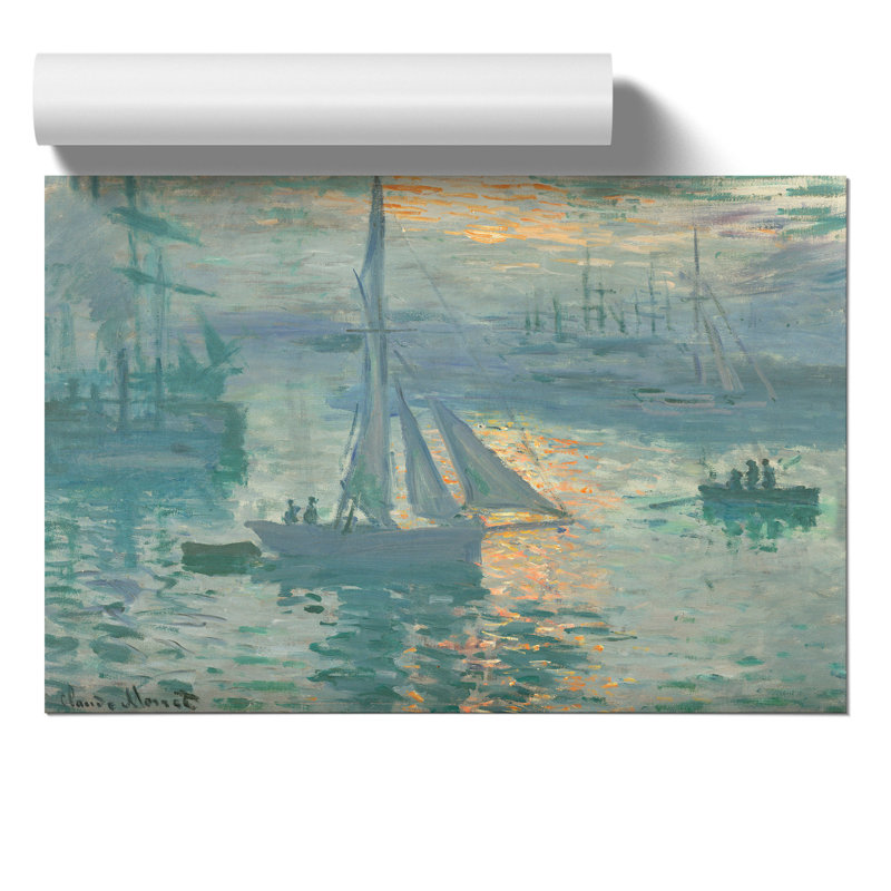 Sunrise over the Boats by Claude Monet - Frameless Print, 30cm H x 42cm W x 0.1cm D