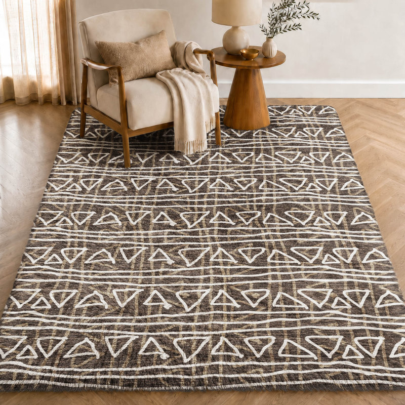 Tapis bohème Dream Shag ADS730 lavable à la machine de qualité supérieure, Chocolate, 10' x 14'