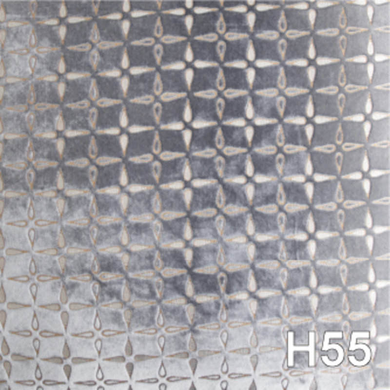 Petal Metal Square Velvet Pillow, 20"H x 20"W, Silver Geometric