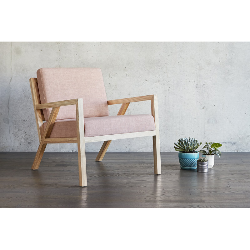 Truss Lounge Chair, Ash Natural, Vegan Appleskin Leather Cognac