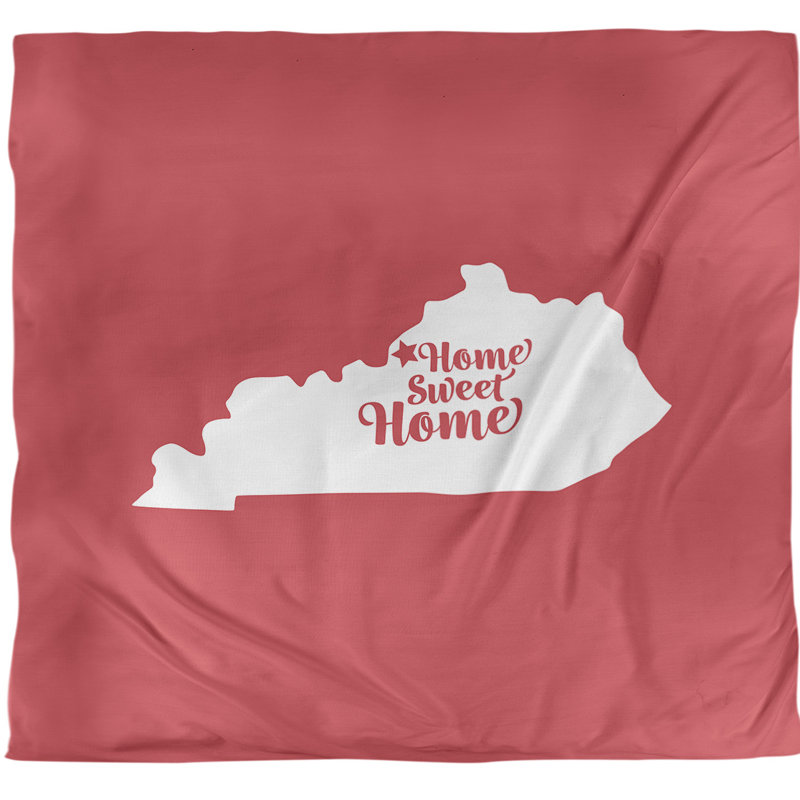 Housse de couette simple pour la maison Louisville, Polyester brossé, Housse de couette pour grand lit, Rouge