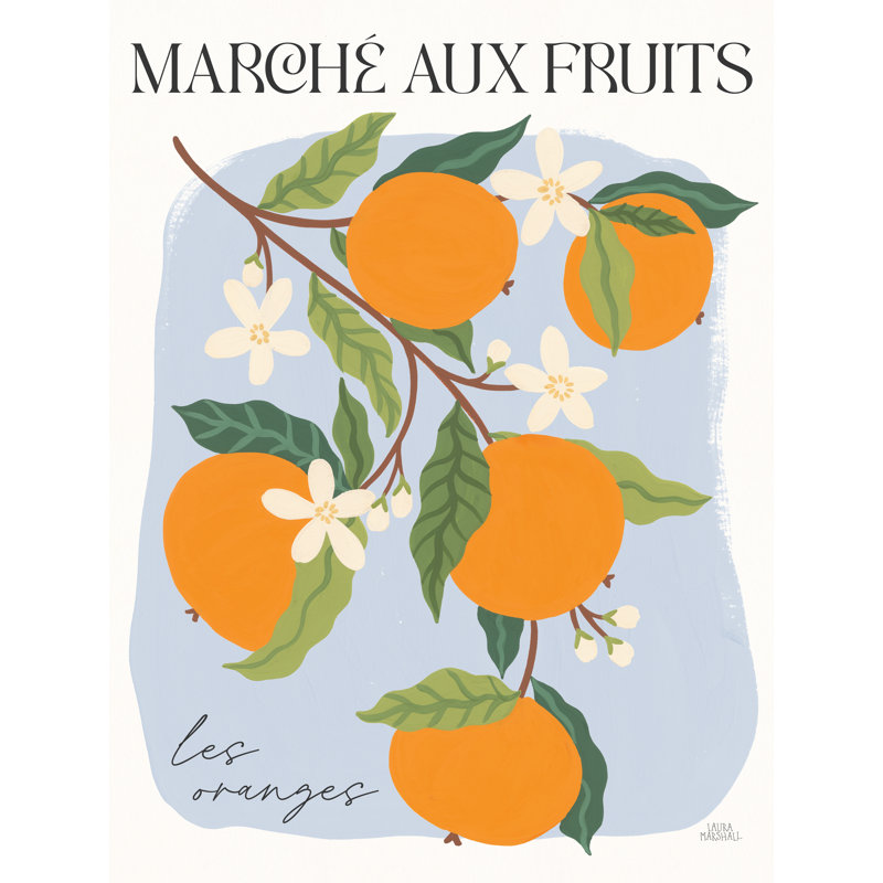 Marche aux fruits I de Laura Marshall, H 16 po x l 12 po, Non, Toile tendue