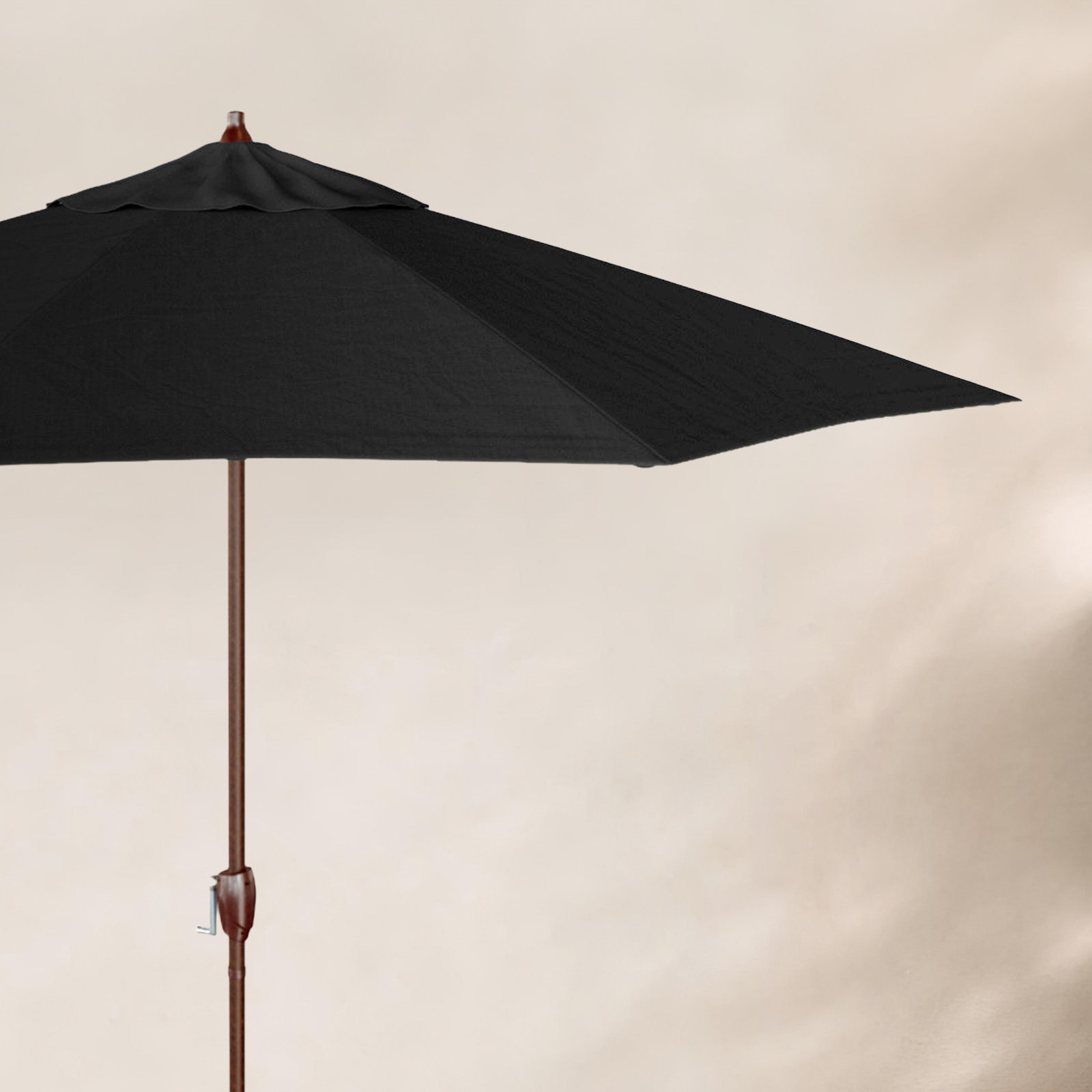 Astraea 9' Umbrella, Canvas Black Sunbrella® Canvas