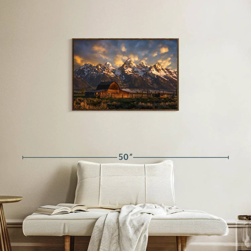 Mormon Row Barn, Cadre flottant noyer, 31 po x 21 po